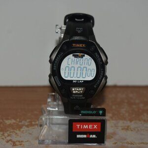 Timex T5E9019J Men's "Ironman" 30-Lap Resin Watch, 3 Alarms, Indiglo, Chrono